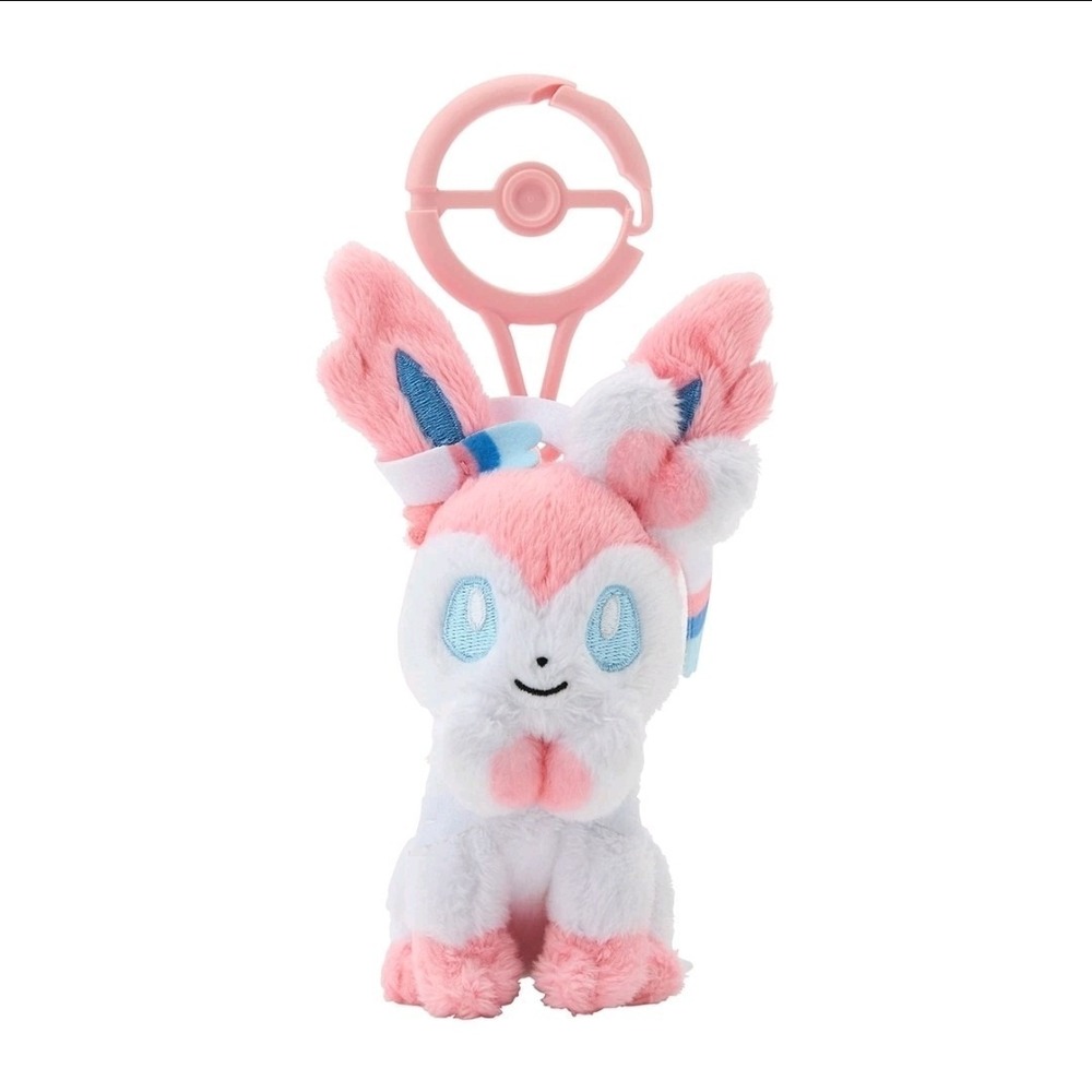 Japan Pokemon Center Sylveon Adventure Partners Plush Keychain - US Stock
